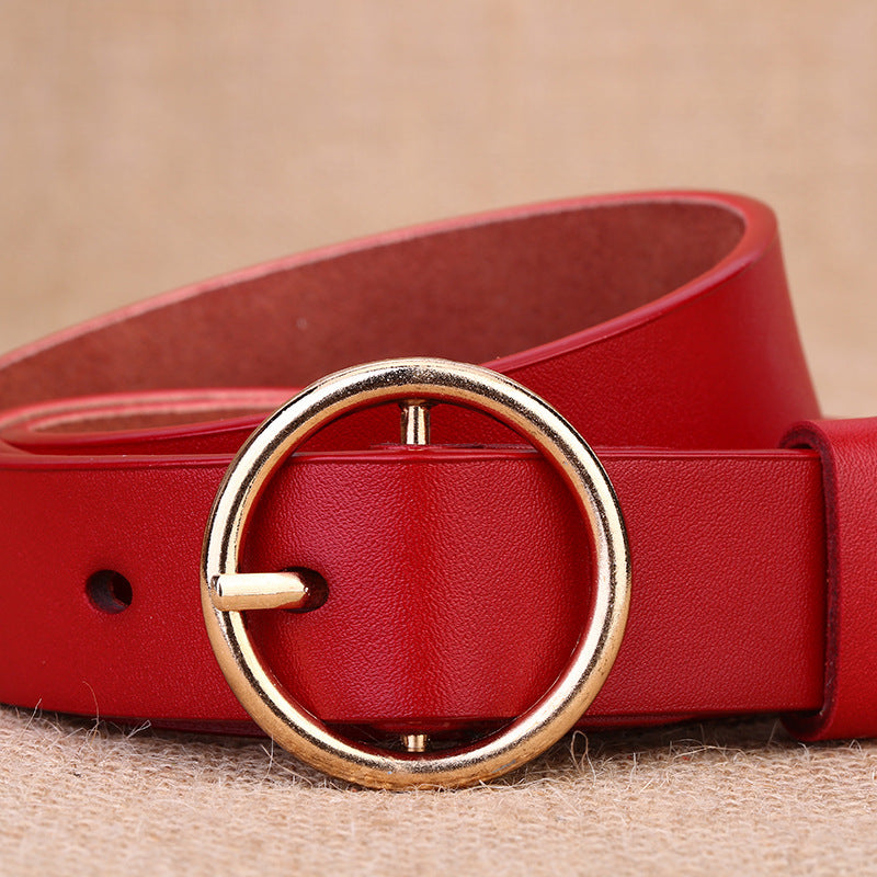 Round buckle belt