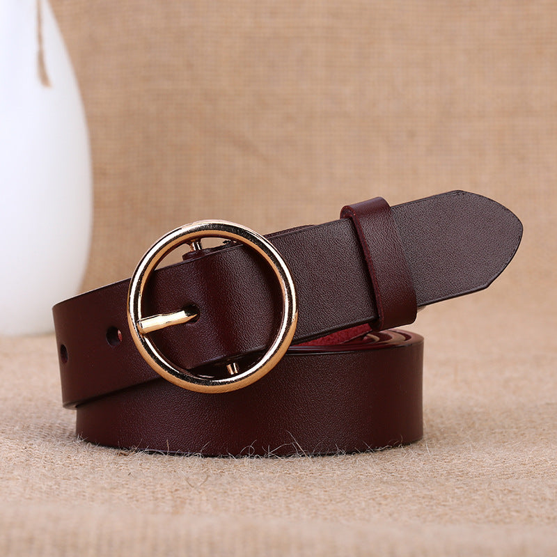 Round buckle belt