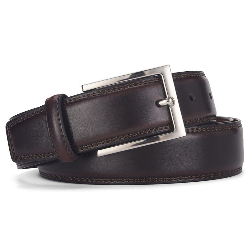 Men's Leather Belt Leather Pin Buckle Casual Belt