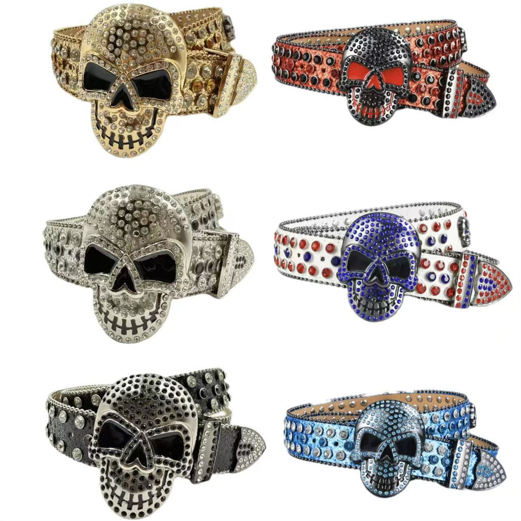 Halloween Subculture Skull Hip Hop Decoration Belt
