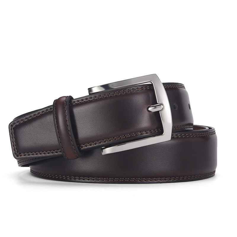 Men's Leather Belt Leather Pin Buckle Casual Belt